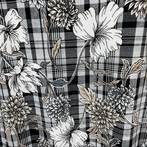 C est 1946 Floral Plaid Midi Pencil Skirt Size Large - Picture 4 of 6